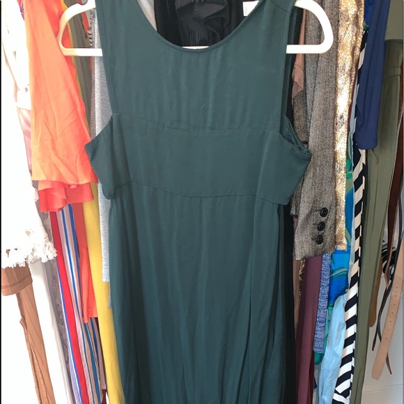 forever 21 hunter green dress Strapless Satin Lace-Up Mini Dress EMERALD / M
